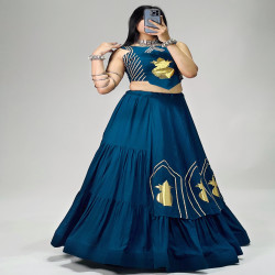 Chitra Rayon Cotton Kalash Patch Work Lehenga Set